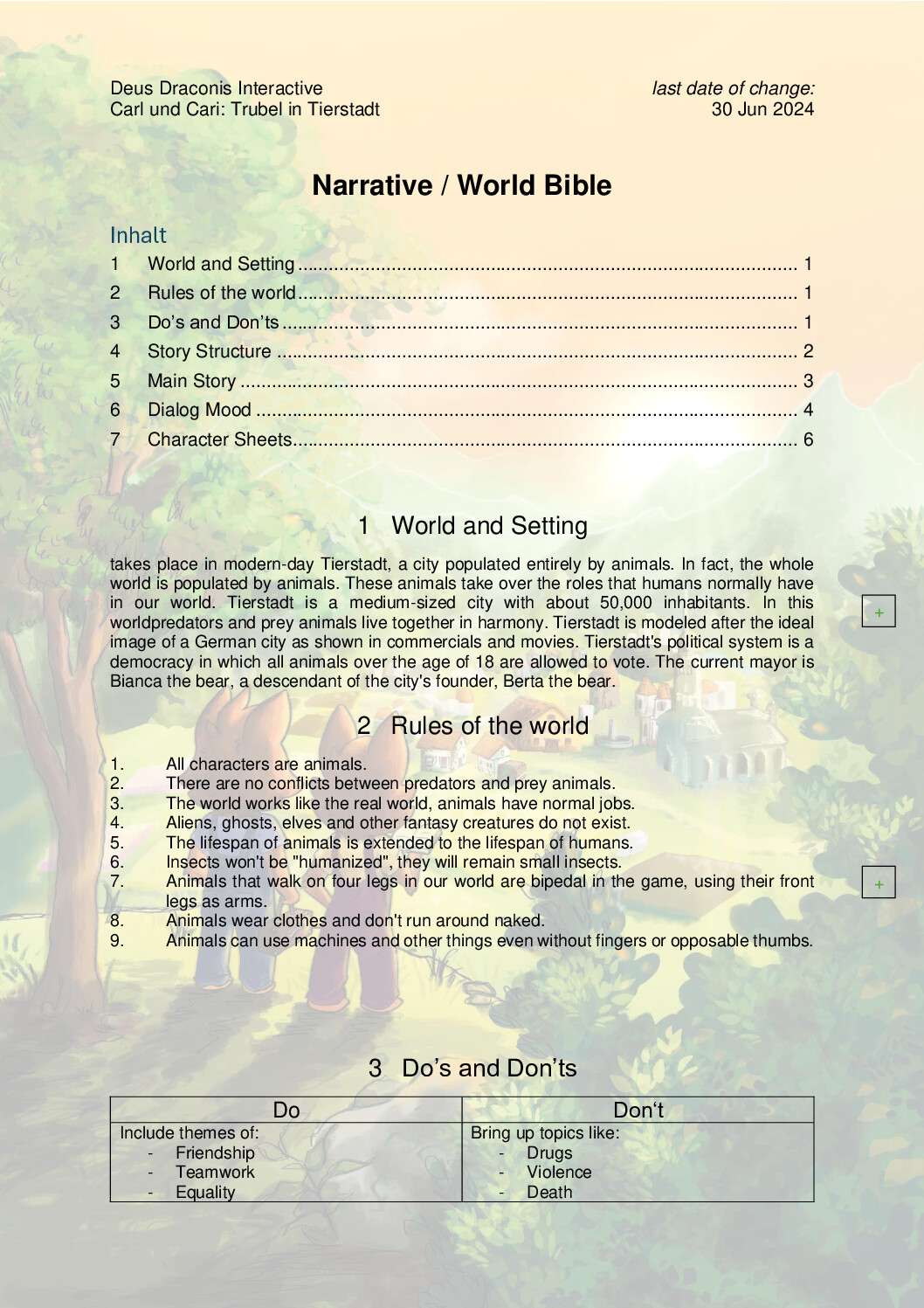 Narrative and World Bible